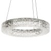 Toolight, LED stropné krištáľové svietidlo 40cm, 24W, 4000K, MS004-CP, chrómová, OSW-09614