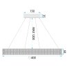 Toolight, LED stropné krištáľové svietidlo 40cm, 24W, 4000K, MS004-CP, chrómová, OSW-09614