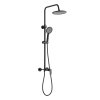 Invena Rikia, sprchová súprava s 3-funkčnou pákovou batériou s ručnou a hlavovou sprchou, čierna matná, INV-AU-24-B04-G
