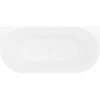 Mexen Oval Slim, voľne stojaca vaňa ku stene 170 x 80 cm, biela lesklá, biely prepad, 52661708000-20
