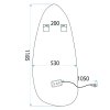 Tutumi, LED zrkadlo 120x55cm, YH-3359, HOM-01512