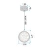 Toolight, LED krištáľový závesný luster, 10W, 3000K, LHJ100-1CP, zlatá, OSW-60045