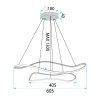 Toolight, závesná lampa 80cm, 61W, 3000K, LHJ017-CP2, zlatá, OSW-50007