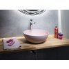 Sapho, FORMIGO betónové umývadlo na dosku, priemer 39cm, ružová mat, FG321