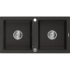 Mexen Mario - drez granitový 82,0x43,6cm, 2-komorový, čierna-zlatá, 6504822000-75