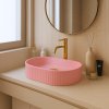 Rea Vanda, umývadlo na dosku 500x310x130 mm, ružová matná, REA-U6376