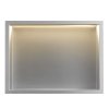 Rea, LED polička na zapustenie 45x30x10 cm, 12W, 3000K, brúsená oceľ, REA-08547