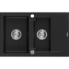 Mexen Gaspar - drez granitový 73,7x47,5cm, 1,5-komorový, čierna, 6507731505-77