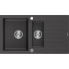 Mexen Matias - drez granitový 90,0x50,5cm, 1,5-komorový, čierna-škvrny, 6502901505-76