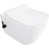 Deante Blur, záchodová WC misa s funkciou bidetu 525x372x349 mm, biela lesklá-čierna matná, DEA-CDZ_6WNW