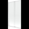 Mexen Fox, 2-krídlová posuvná vaňová zástena 100 × 150 cm, 5mm číre sklo, biely profil, 891-100-002-20-00