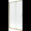 Mexen Fox, 2-krídlová posuvná vaňová zástena 100 × 150 cm, 5mm číre sklo, zlatý matný profil, 891-100-002-55-00