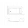 CERSANIT Virgo akrylátová vaňa 170x75cm + nožičky, biela, S301-045