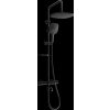 Mexen KX17 sprchový set s hornou hlavicou  24 cm s termostatickou vaňovou batériou Kai, čierna, 779001791-70