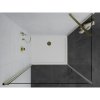 Mexen Pretoria sprchovací kút 80 x 70 cm, priehľadný, zlatý + plochá sprchová vanička-852-080-070-50-00-4010