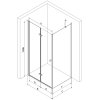 Mexen Lima sprchovací kút 90x100cm, 6mm sklo, chrómový profil - číre sklo + Slim sprchová vanička - 856-090-100-00-00-4010