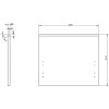 Mexen, Rýhované čelo pre korpus kúpeľňovej skrinky 50 x 43,5 cm, biela matná, 91A20-0500-470-1-01