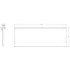 Mexen, Rýhované čelo pre korpus kúpeľňovej skrinky 120 x 43,5 cm, grafitová matná, 91A20-1200-470-1-66