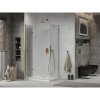 Mexen Lima sprchovací kút 90x80cm, 6mm sklo, zlatý profil - číre sklo + Slim sprchová vanička - 856-090-080-50-00-4010