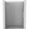 Mexen Rox, posuvné sprchové dvere 145 cm, 8mm číre sklo, biely profil, 8C2-145-000-20-00