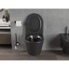 Mexen Rico závesné wc Rimless s toaletným Slim sedátkom z duroplastu, čierna matná - 30721085