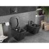 Mexen Teo závesné wc Rimless s toaletným Slim sedátkom z duroplastu, čierna matná - 30850685