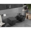 Mexen Teo závesné wc Rimless s toaletným Slim sedátkom z duroplastu, čierna matná - 30850685