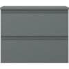 Mexen Orio, kúpeľňová skrinka 60 cm s hornou doskou, 2 zásuvky, grafitová matná, 91A10-06047-2-BFFC66