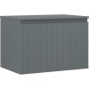 Mexen Rivel, kúpeľňová skrinka 70 cm s hornou doskou, 1 zásuvka, drážkovaná, grafitová matná, 91A20-07047-1-BFC66