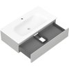 Mexen Orio, kúpeľňová skrinka 90 cm s umývadlom Vela, 1 zásuvka, šedá matná/biela matná, 91A10-09023-1-BF62-W23M01