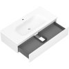 Mexen Orio, kúpeľňová skrinka 100 cm s umývadlom Vela, 1 zásuvka, biela matná, 91A10-10023-1-BF01-W23M01