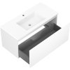 Mexen Orio, kúpeľňová skrinka 100 cm s umývadlom Otis, 1 zásuvka, biela matná, 91A10-10047-1-BF01-W18M01