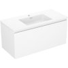 Mexen Orio, kúpeľňová skrinka 100 cm s umývadlom Otis, 1 zásuvka, biela matná, 91A10-10047-1-BF01-W18M01