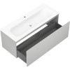 Mexen Orio, kúpeľňová skrinka 120 cm s umývadlom Vela, 1 zásuvka, šedá matná/biela matná, 91A10-12047-1-BF62-W23M01