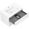 Mexen Orio, kúpeľňová skrinka 70 cm s umývadlom Otis, 2 zásuvky, biela matná, 91A10-07047-2-BFF01-W18M01