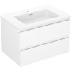 Mexen Orio, kúpeľňová skrinka 70 cm s umývadlom Otis, 2 zásuvky, biela matná, 91A10-07047-2-BFF01-W18M01