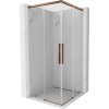 Mexen Rox, Duo posuvný sprchový kút 85 x 85 cm, 8mm číre sklo, ružové zlato profil, 8C2D-085-085-60-00