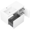 Mexen Orio, kúpeľňová skrinka 90 cm s umývadlom Otis vľavo, 1S, 1D, biela matná, 91A13-09047-3-BBFF01-W18L01
