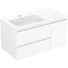 Mexen Orio, kúpeľňová skrinka 90 cm s umývadlom Otis vľavo, 2S, 1D, biela matná, 91A13-09047-3-BBFFF01-W18L01