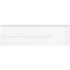 Mexen Orio, kúpeľňová skrinka 160 cm s umývadlom Otis vľavo, 2S, 1D, biela matná, 91A13-16047-3-BBFFF01-W18L01