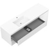 Mexen Orio, kúpeľňová skrinka 160 cm s umývadlom Otis vľavo, 2S, 1D, biela matná, 91A13-16047-3-BBFFF01-W18L01
