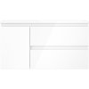 Mexen Orio, kúpeľňová skrinka 90 cm s pravým umývadlom Otis, 2S, 1D, biela lesklá, 91A13-09047-3-BBFFF00-W18P00