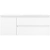 Mexen Orio, kúpeľňová skrinka 120 cm s pravým umývadlom Otis, 2S, 1D, biela matná, 91A13-12047-3-BBFFF01-W18P01