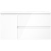 Mexen Orio, kúpeľňová skrinka 90 cm s pravým umývadlom Vela, 2S, 1D, biela lesklá, 91A13-09047-3-BBFFF00-W23P00