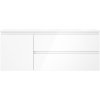Mexen Orio, kúpeľňová skrinka 120 cm s pravým umývadlom Vela, 2S, 1D, biela lesklá, 91A13-12047-3-BBFFF00-W23P00