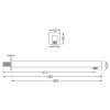 mexen ramie prysznicowe scienne 40 cm chrom 79111 00