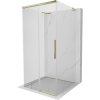 Mexen Rox-3SL, 3-stenný posuvný sprchový kút 110 x 110 cm, číre sklo, zlatý profil, 8C2L-110-110-50-00-3S
