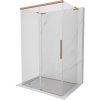 Mexen Rox-3SL, 3-stenný nadstavec na sprchový kút 140 x 80 cm, 8mm číre sklo, medený matný profil, 8C2L-140-080-65-00-3S