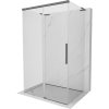 Mexen Rox-3SL, 3-stenný posuvný sprchový kút 130 x 85 cm, 8mm číre sklo, brúsený grafit profil, 8C2L-130-085-66-00-3S