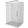 Mexen Rox-3SL, 3-stenný posuvný sprchový kút 160 x 70 cm, 8mm číre sklo, oceľový profil, 8C2L-160-070-97-00-3S